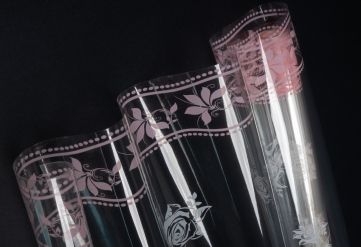 Пленка с рисунком "Роза малая" с каймой 700мм/15м/400гр 40мкм (10шт)
