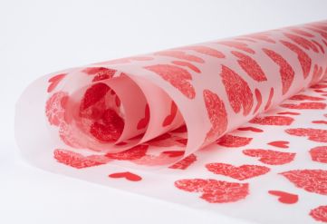 Пленка с рисунком "Сердечки 2" 1200мм/9м/400гр 40мкм (10шт)