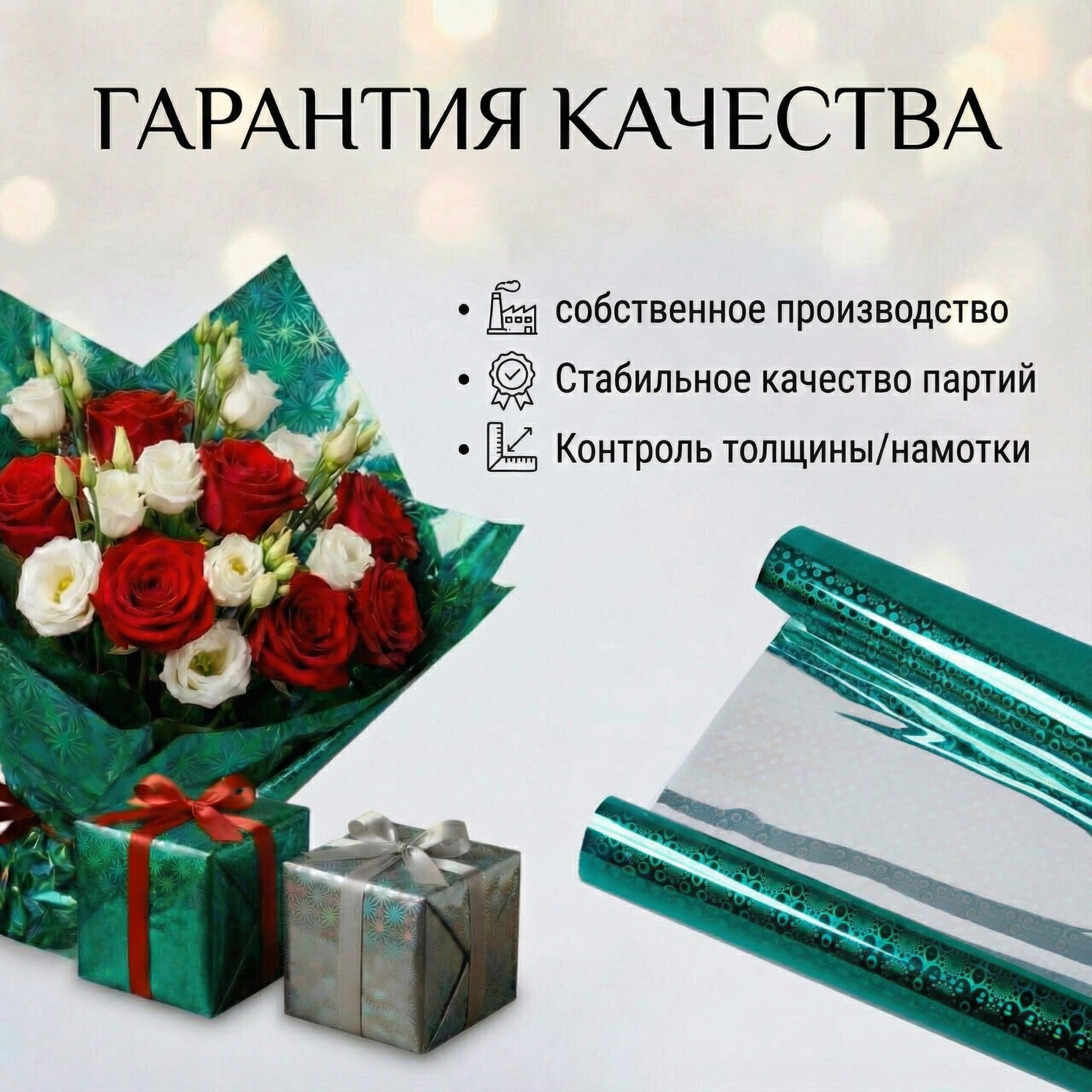 Пленка голограмма 700мм/7,8м/200гр 40мкм (10шт)
