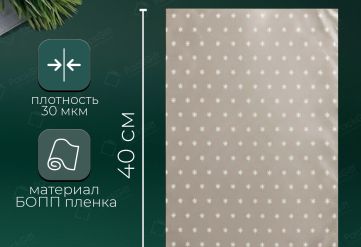 Пакет Снежинка 25х40см 30мкм (1000шт) (мет+рис)